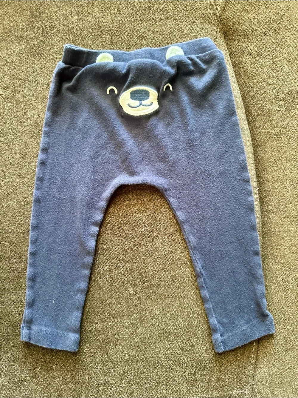 Carter's Blue Striped Hoodie, Bear Print Bodysuit & Navy Pants Set